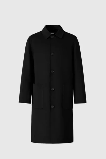 BECKETT Handmade Black Wool Overcoat