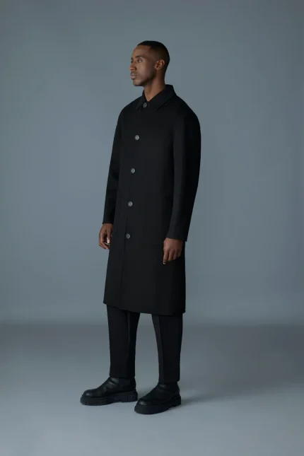 BECKETT Handmade Black Wool Overcoat