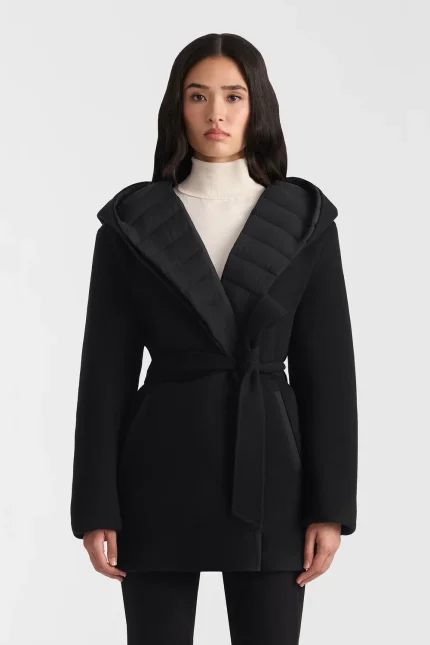 BETHANY Reversible Black Wool Coat
