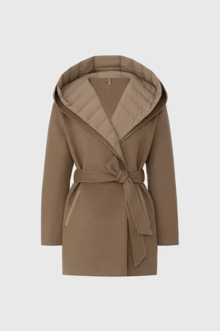 BETHANY Reversible Truffle Brown Wool coat