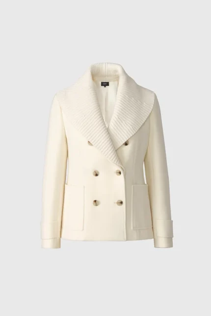 DANIELLE Double-Breasted Cream Coat